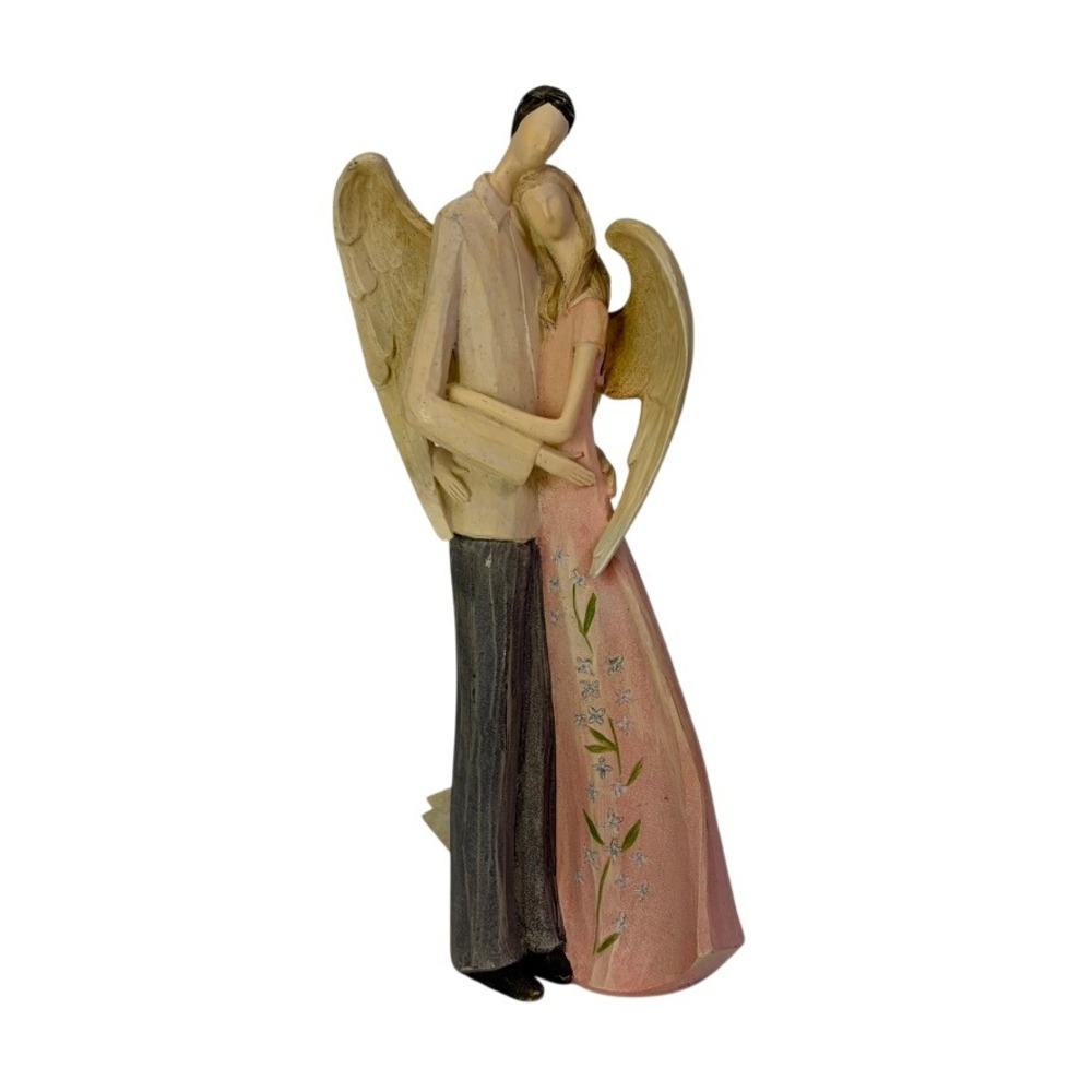 Giftcraft Eden's Angels Love Figurine Couple 9.5" Pink NWT Rustic Romantic Decor